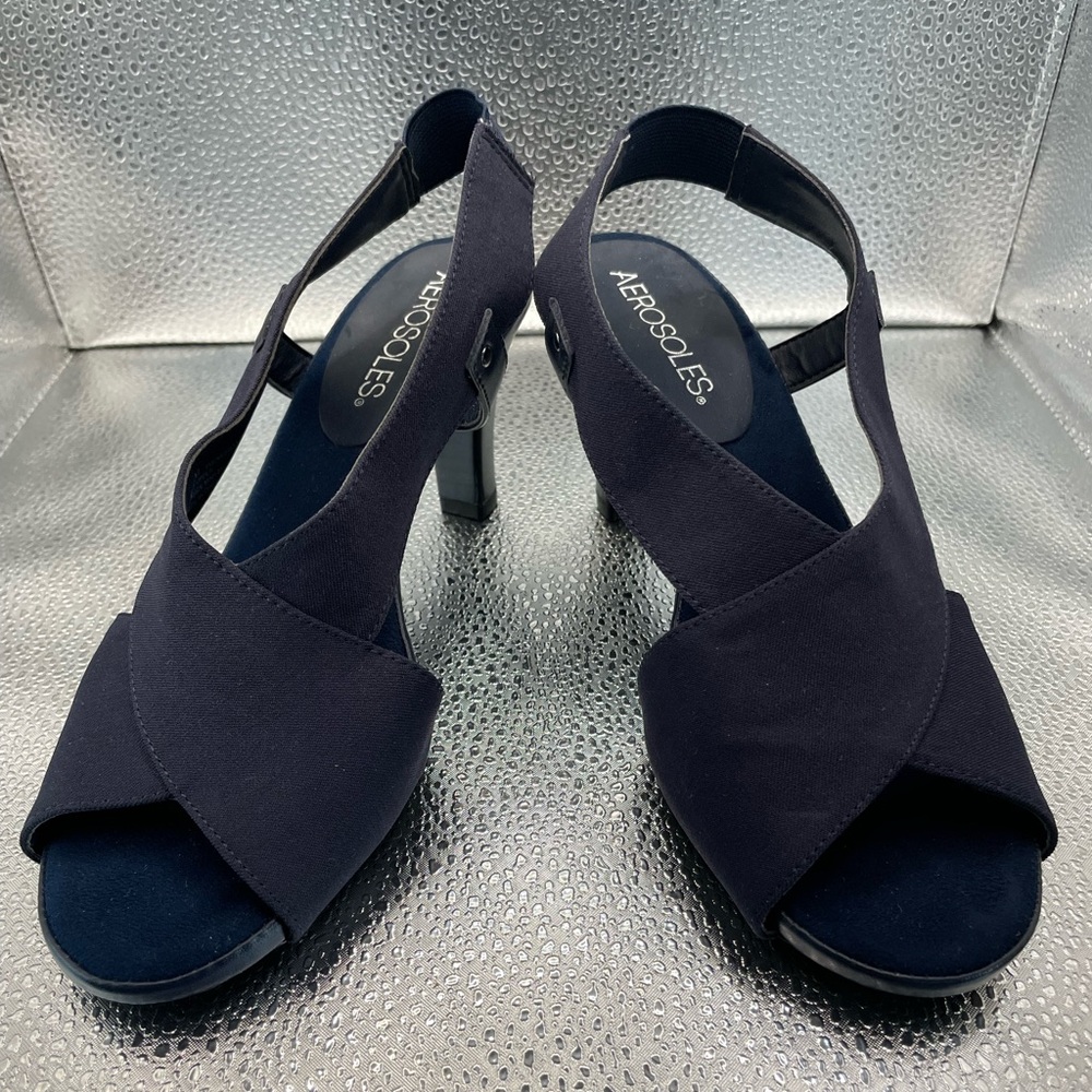Size 5.5 navy blue dress sandals